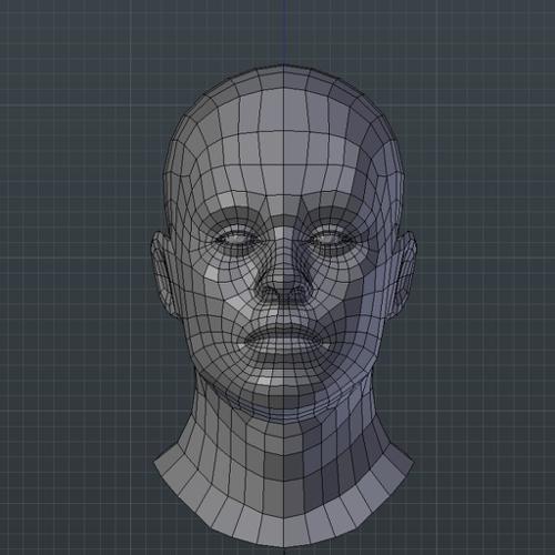 Male head sculpt base mesh preview image